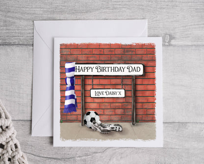 Personalised Father's day card, Football birthday card,  Fathers day Card, Any occasion and age