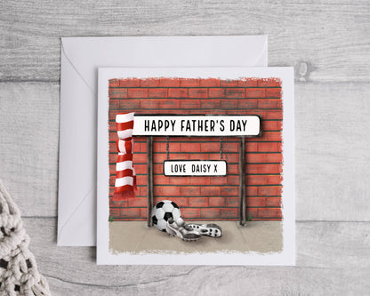 Personalised Father's day card, Football birthday card,  Fathers day Card, Any occasion and age