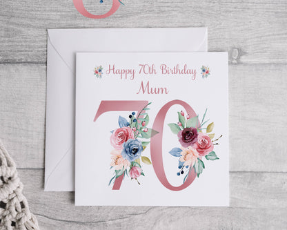 Personalised birthday card, Card for her, 18th, 21st, 30th, 40th any age