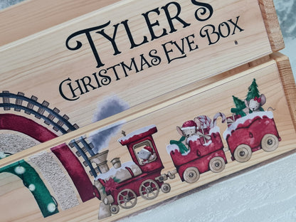 Personalised Christmas Eve box, Wooden Christmas Eve Crate, Personalised Christmas Box for kids