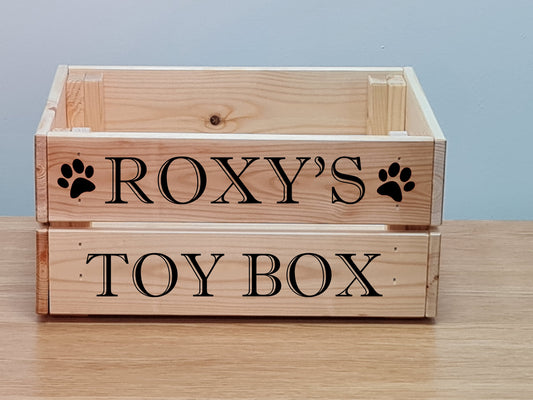 Dog Toy Box, Dog Toy Crate, Dog toy storage, Dog Toys, Toy storage, Pet toy box, Wooden toy storage, Pet Toy container, personalised toy box