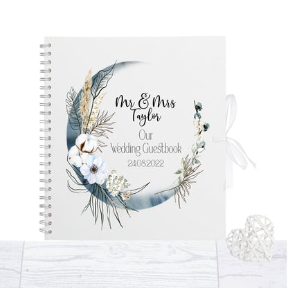 Personalised  Wedding Guest Book, Boho wedding guest book, memory book, photo album