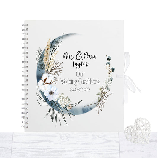 Personalised  Wedding Guest Book, Boho wedding guest book, memory book, photo album