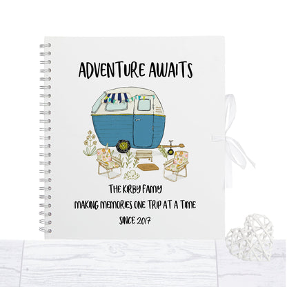 Personalised Caravan travel scrapbook, motorhome campervan adventure memory book, photo album