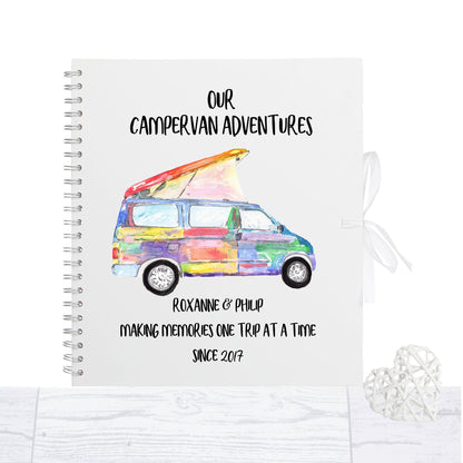 Personalised campervan travel scrapbook, motorhome, caravan, bongo adventure memory book, photo album