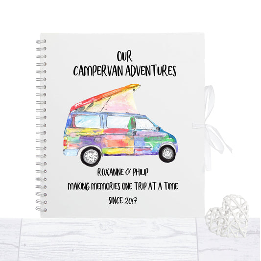 Personalised campervan travel scrapbook, motorhome, caravan, bongo adventure memory book, photo album