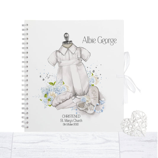 Personalised  Christening Guest Book, naming day book, Baptism, memory book, photo album, Boys Christening