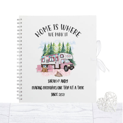 Personalised Motorhome travel scrapbook, motorhome adventure memory book, photo album