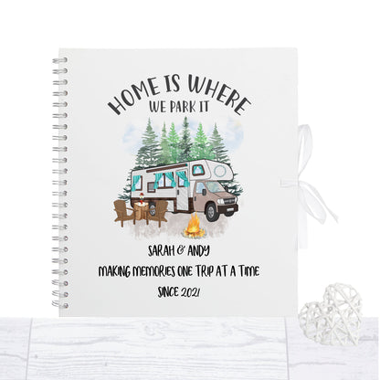 Personalised Motorhome travel scrapbook, motorhome adventure memory book, photo album