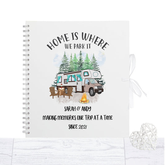Personalised Motorhome travel scrapbook, motorhome adventure memory book, photo album
