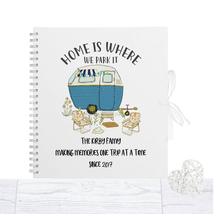 Personalised Caravan travel scrapbook, motorhome campervan adventure memory book, photo album