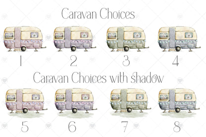 Caravan Keyring, Personalised caravan  key ring,  Vintage caravan gift