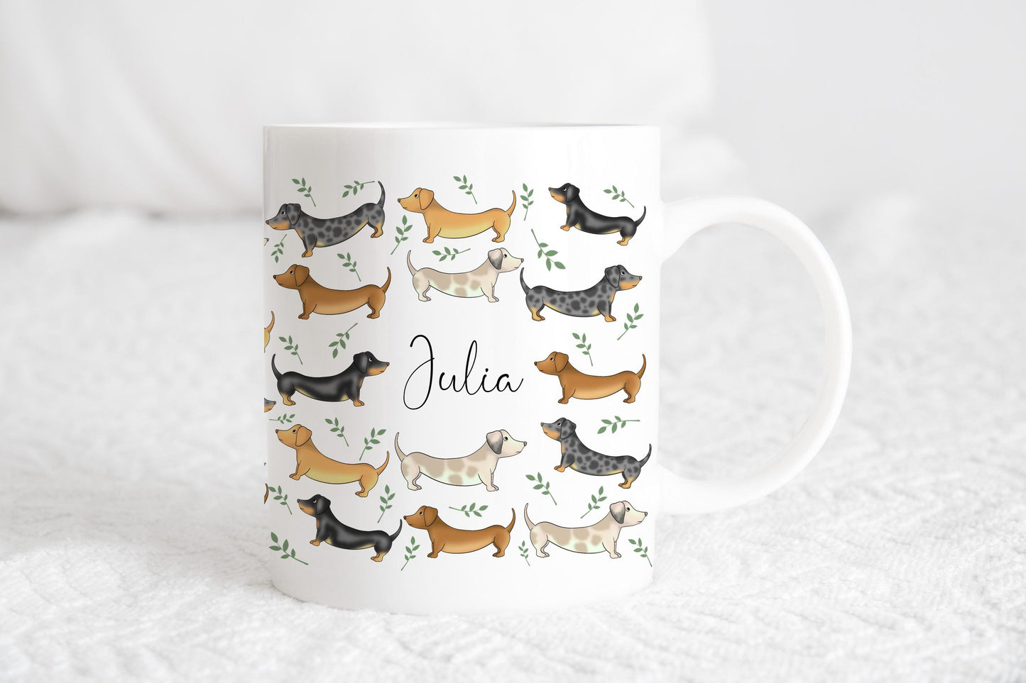 Personalised Daschund Mug, Sausage Dog Coffee Mug,  Sausage Dog gift, Animal Lovers Gift, Dog Lover Present