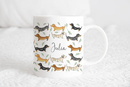 Personalised Daschund Mug, Sausage Dog Coffee Mug,  Sausage Dog gift, Animal Lovers Gift, Dog Lover Present