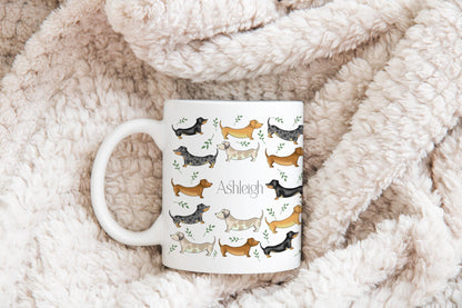 Personalised Daschund Mug, Sausage Dog Coffee Mug,  Sausage Dog gift, Animal Lovers Gift, Dog Lover Present