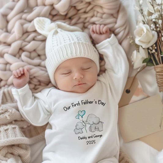 Personalised First Father's Day Baby Grow, Sleepsuit, First Fathers Day Gift, 1st Fathers Day, New Dad Gift,  New Daddy Gift