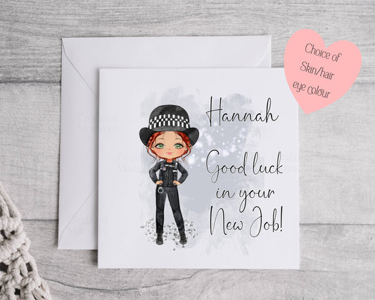 Personalised Police Card, Police Congratulations Card, Police Promotion Card, Retirement, Passing Out, Police Force, PCSO Card, Well Done (Copy) (Copy)