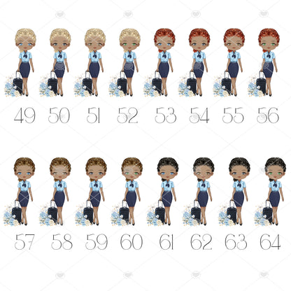 Personalised Flight Attendant Card, Air Hostess Card, Cabin Crew card, Air Steward, Birthday Card, Card for her, Aviation card (Copy) (Copy) (Copy)
