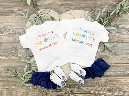 My 1st Holiday Tshirt, First holiday kids Tshirt, Vacation Tshirt, 1st Summer holiday shirt, Girls and boys First holiday tshirt, First Time Flyer